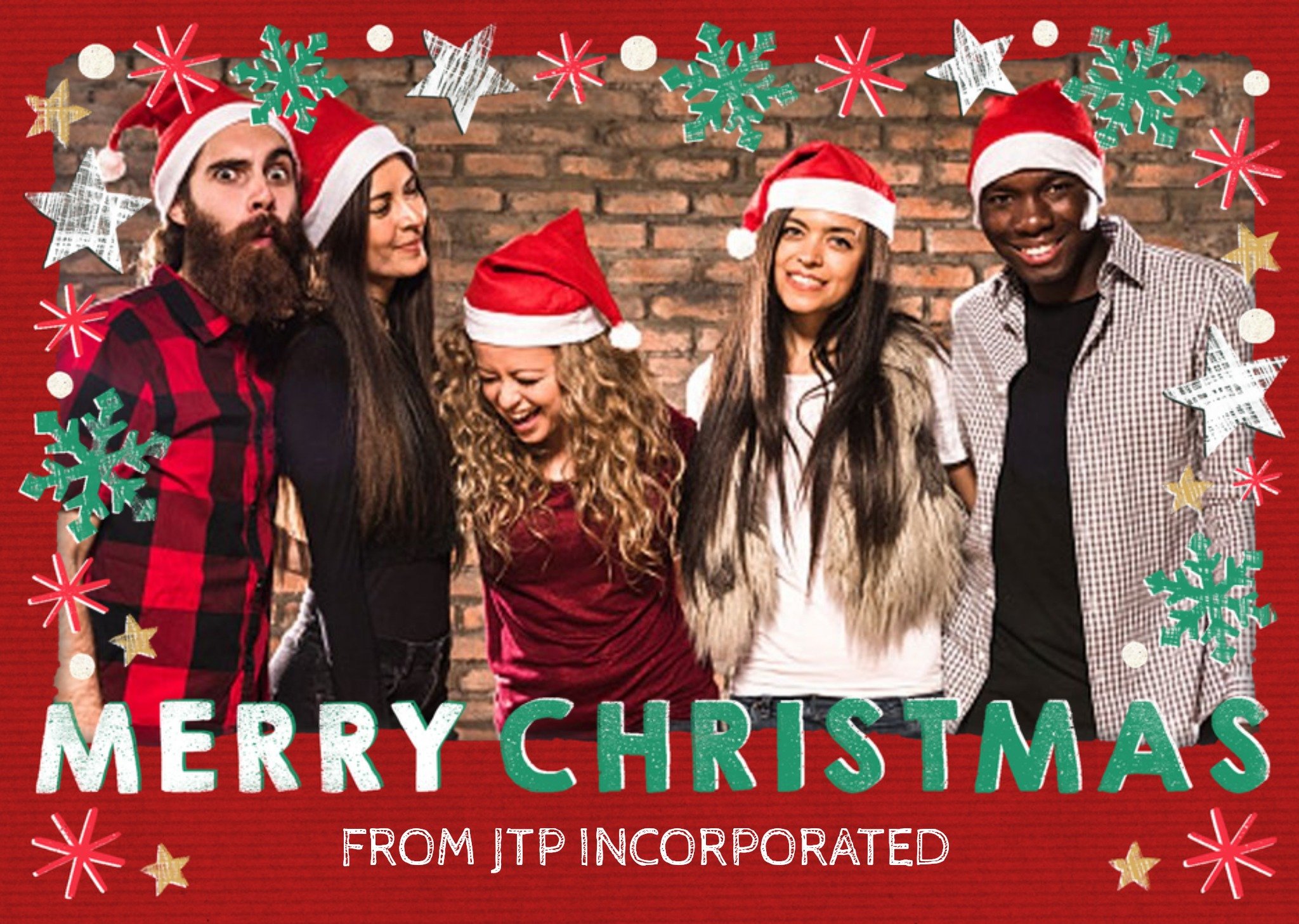 Moonpig Corporate Festive Photo Upload Christmas Card