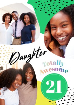 Daughter Totally Awesome 21 Today Photo Upload Birthday Card