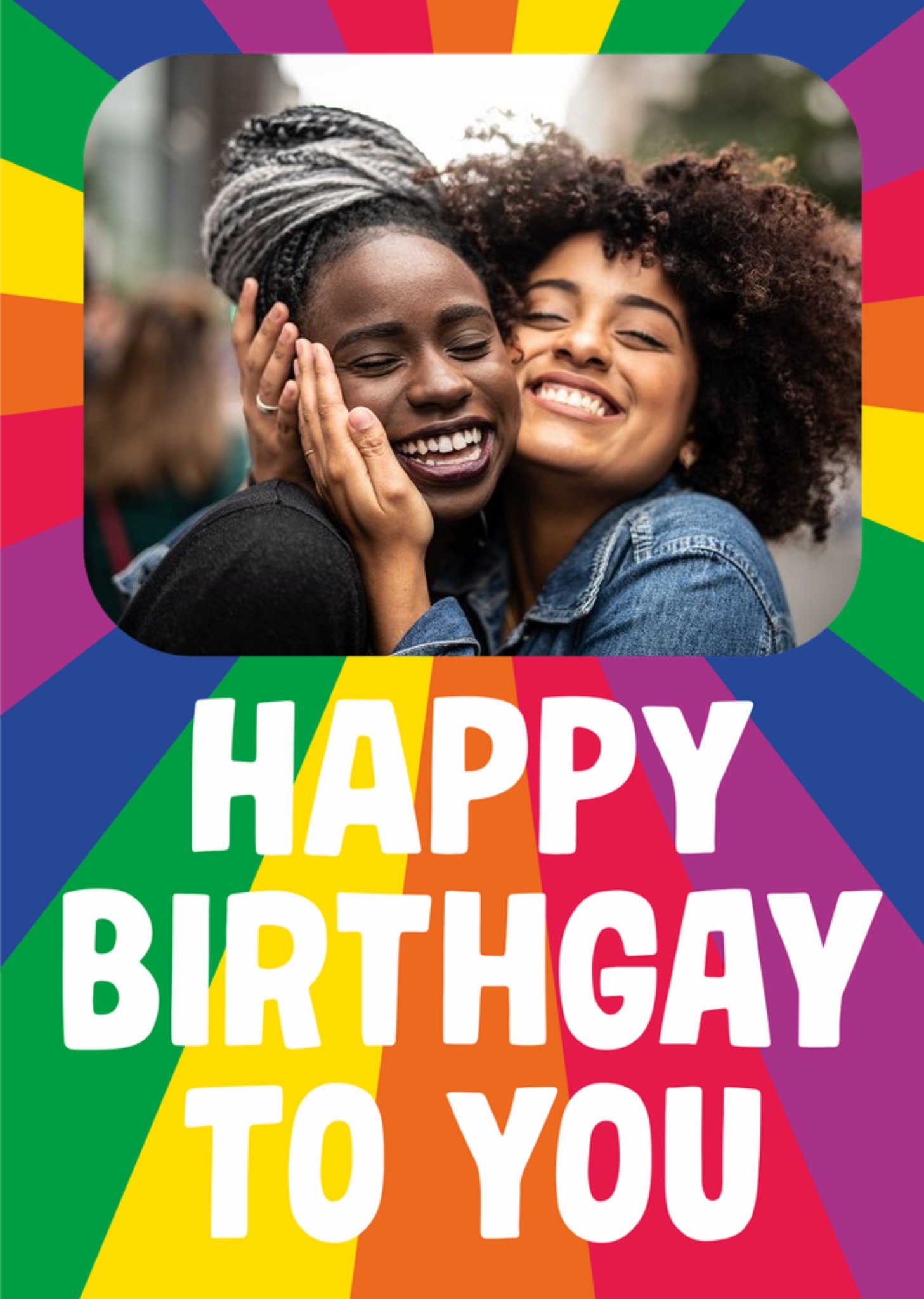 Moonpig Funny Happy Birthgay To You Photo Upload Birthday Card