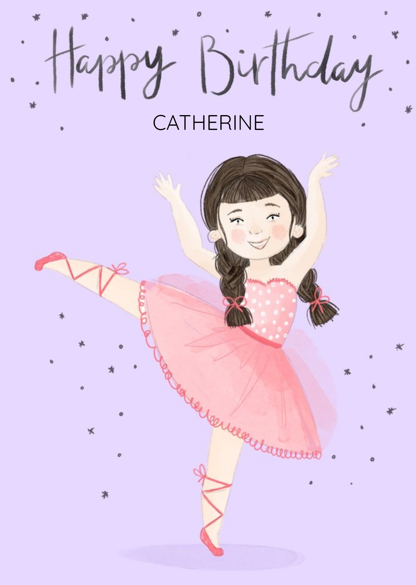 Okey Dokey Design Beautiful Ballerina Birthday Card