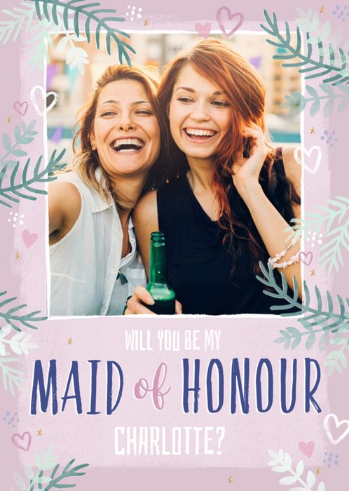 Studio Sundae Will You Be My Maid Of Honour Photo Upload Wedding Card