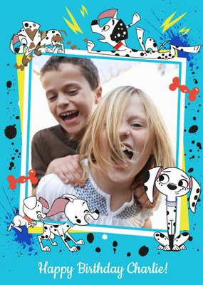 Disney 101 Dalmatian Street Kids photo upload birthday card