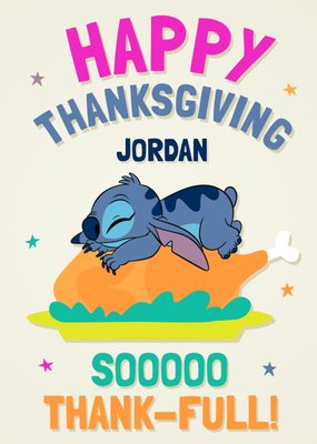 Disney Lilo And Stitch Thanksgiving Photo Upload Card