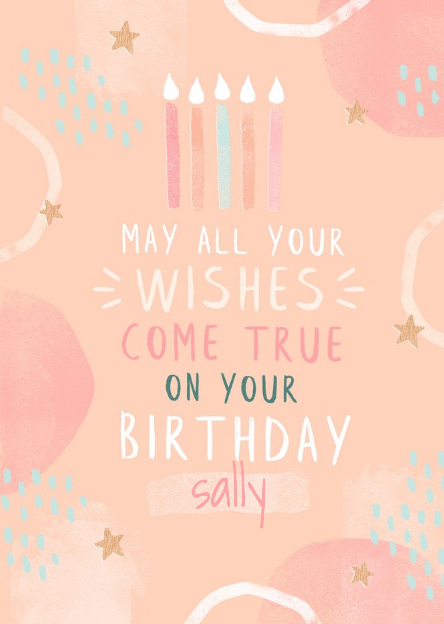 Moonpig May All Your Wishes Come True Birthday Card