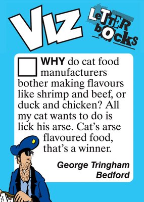 Viz Letterbocks All My Cat Wants To Do Is Lick His… Card