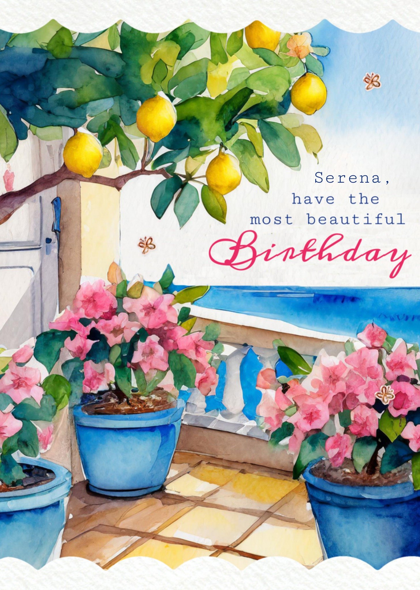 Moonpig Delicate Have The Most Beautiful Birthday Watercolour Birthday Card