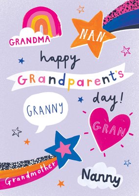 Paperlink Grandma Happy Grandparent's Day Typography Card