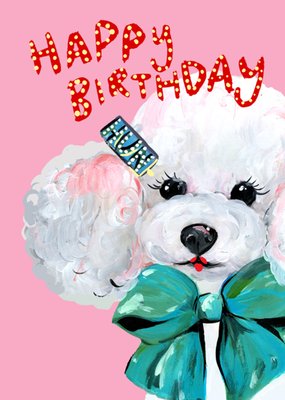 Eleanor Bowmer Cute Illustrated Poodle Birthday Card