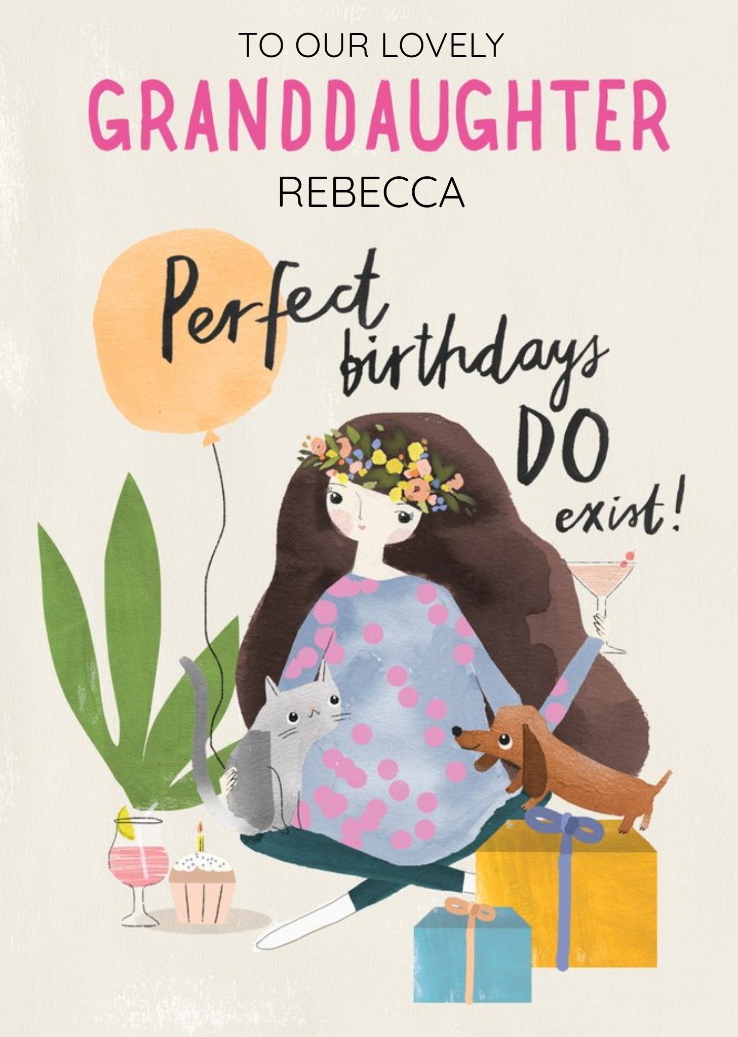 Moonpig Illustrated Perfect Birthdays Do Exist Granddaughter Birthday Card