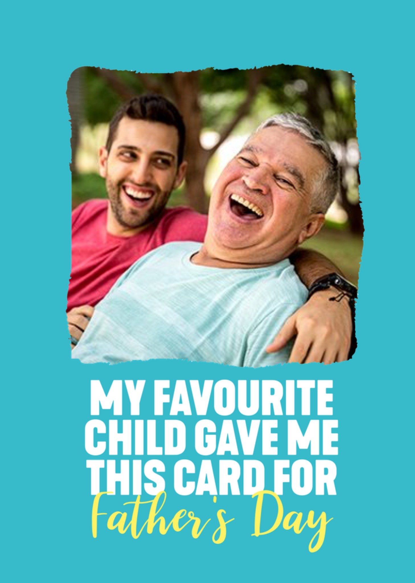 Moonpig Filthy Sentiments Illustration Cute Photo Upload Father's Day Card