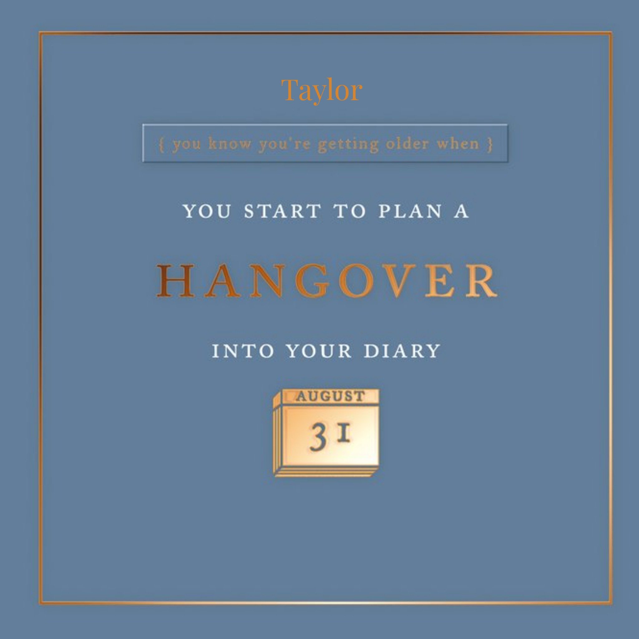 Moonpig Funny Hangover Birthday Card