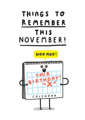 Things To Remember Birthday Card