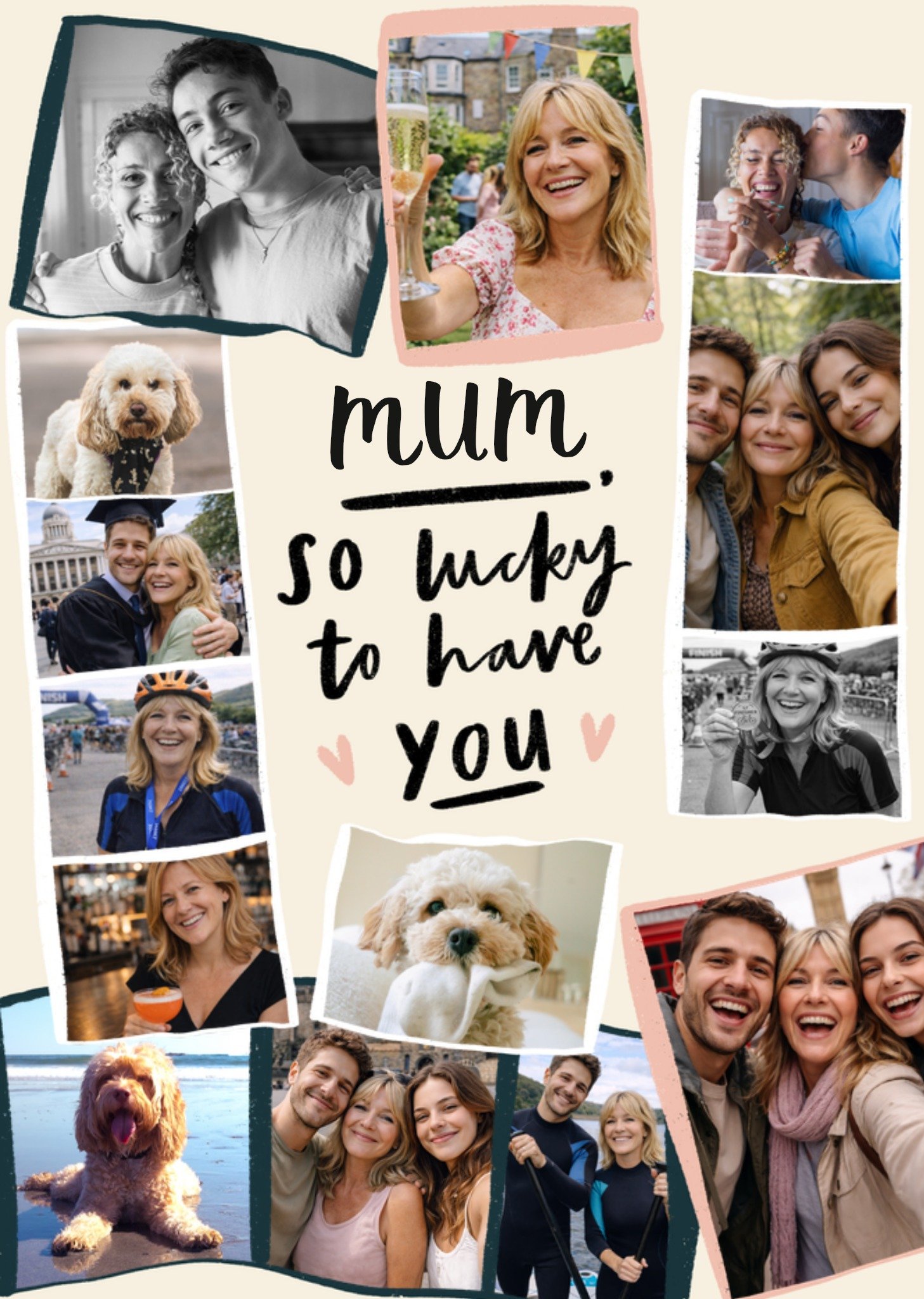 Moonpig Photo Collage Mum So Lucky To Have You Card