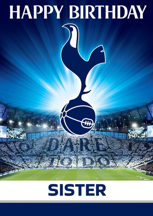 Tottenham Hotspur FC Football Sister Birthday Card