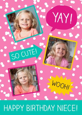 So Cute Personalised Photo Upload Happy Birthday Niece Card