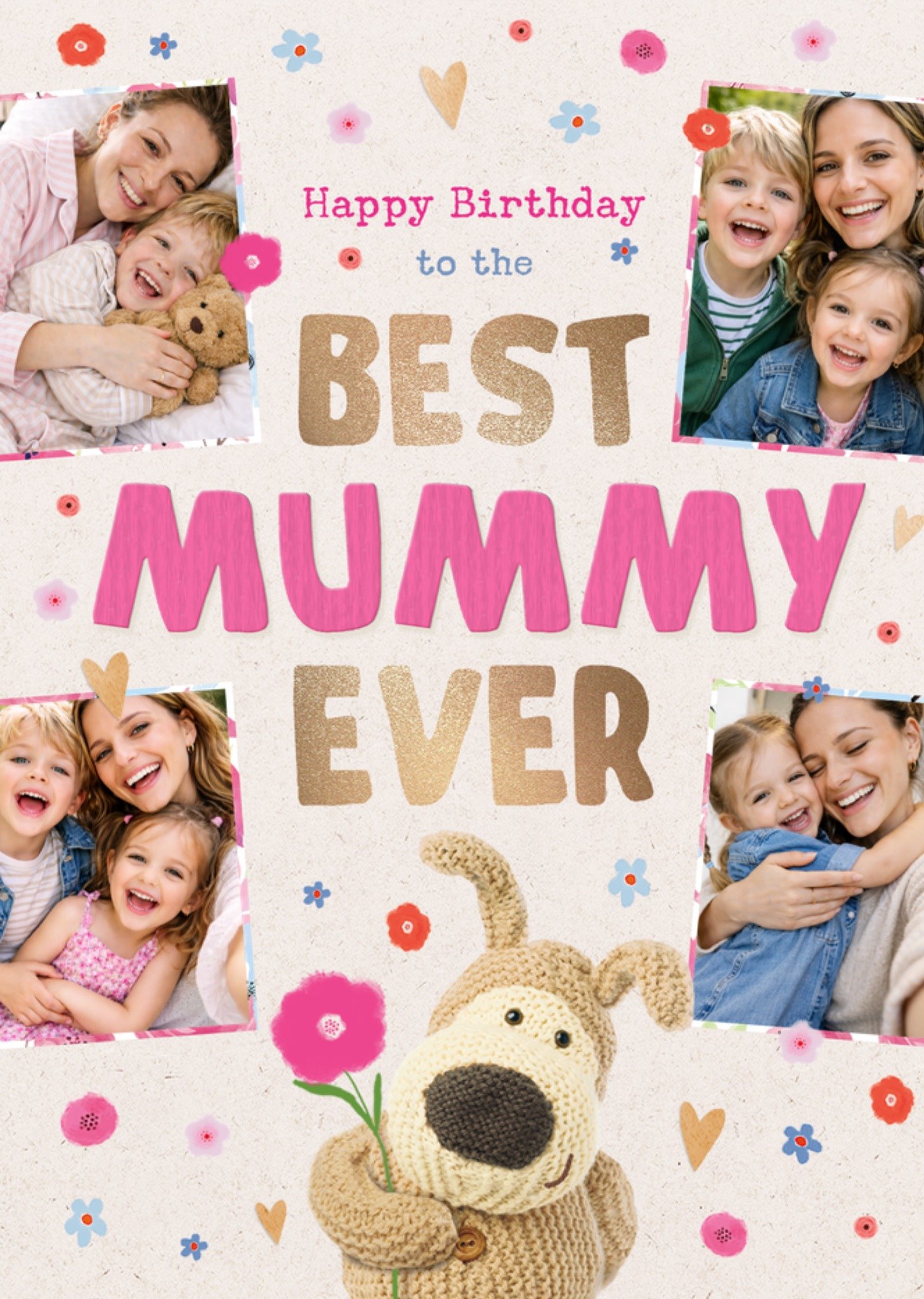 Moonpig Boofle Happy Birthday Best Mummy Ever Illustrated Photo Upload Card