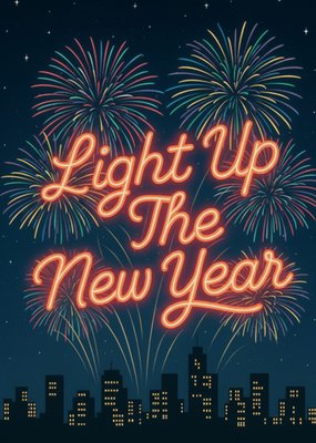 Light Up The New Year Fireworks Card