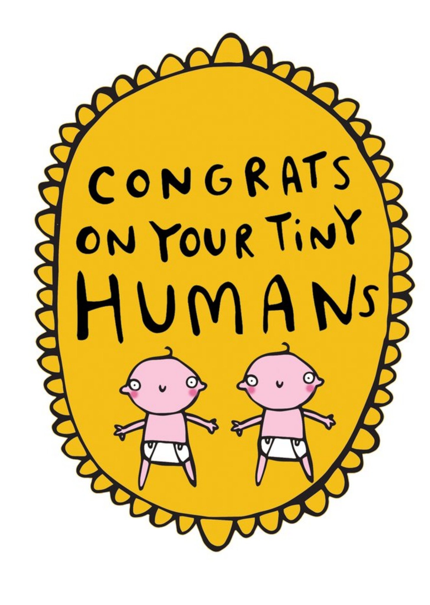 Moonpig Congrats On Your Tiny Humans Twins New Baby Card