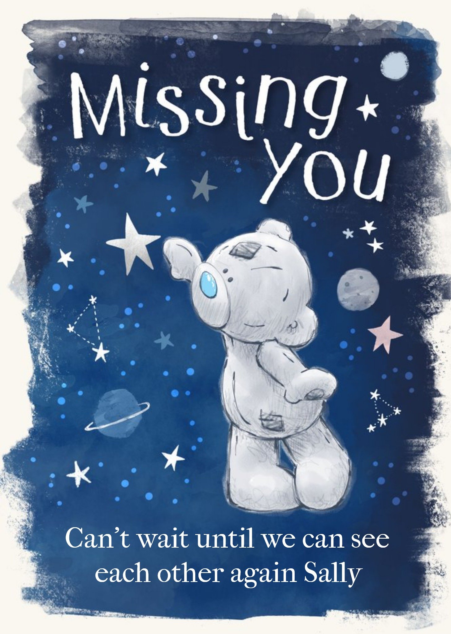 Me To You Missing You Space Themed Tatty Teddy Card