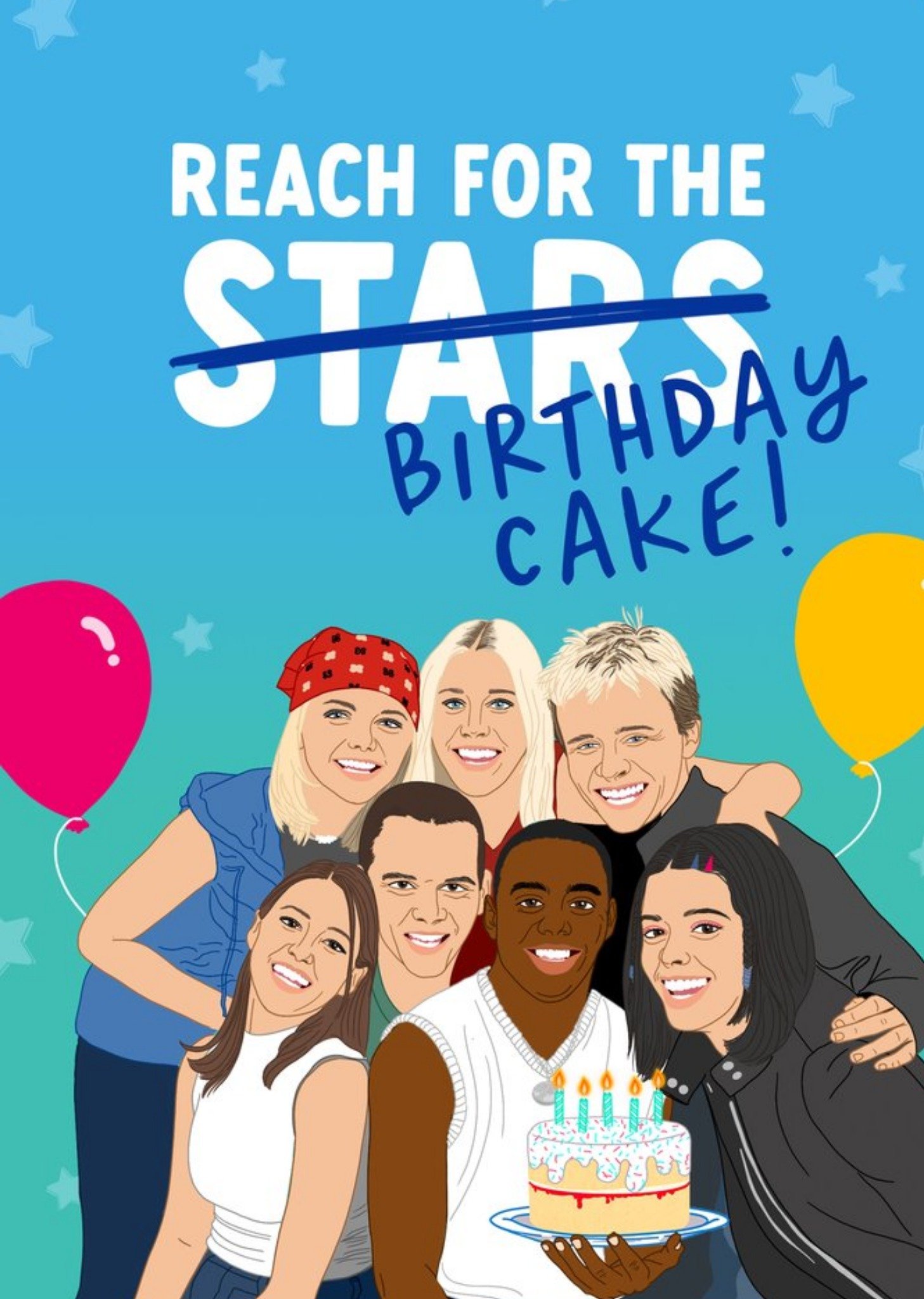 Moonpig Reach For The Birthday Cake Funny Card