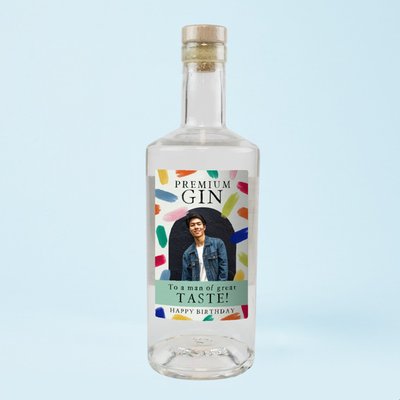 Personalised Man of Great Taste Birthday Gin 70cl