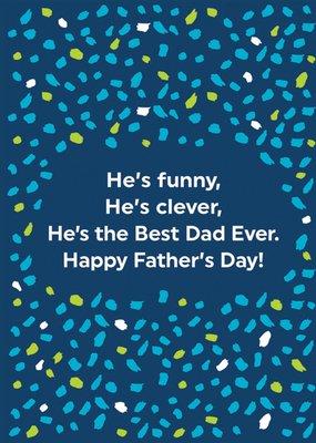 Funny Clever Best Dad Ever Poem Father's Day Card