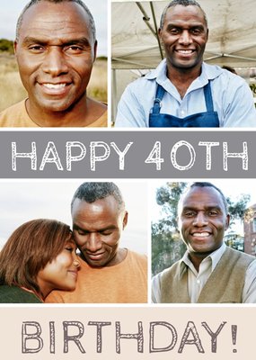 Multiple Photo Upload 40th Birthday Card