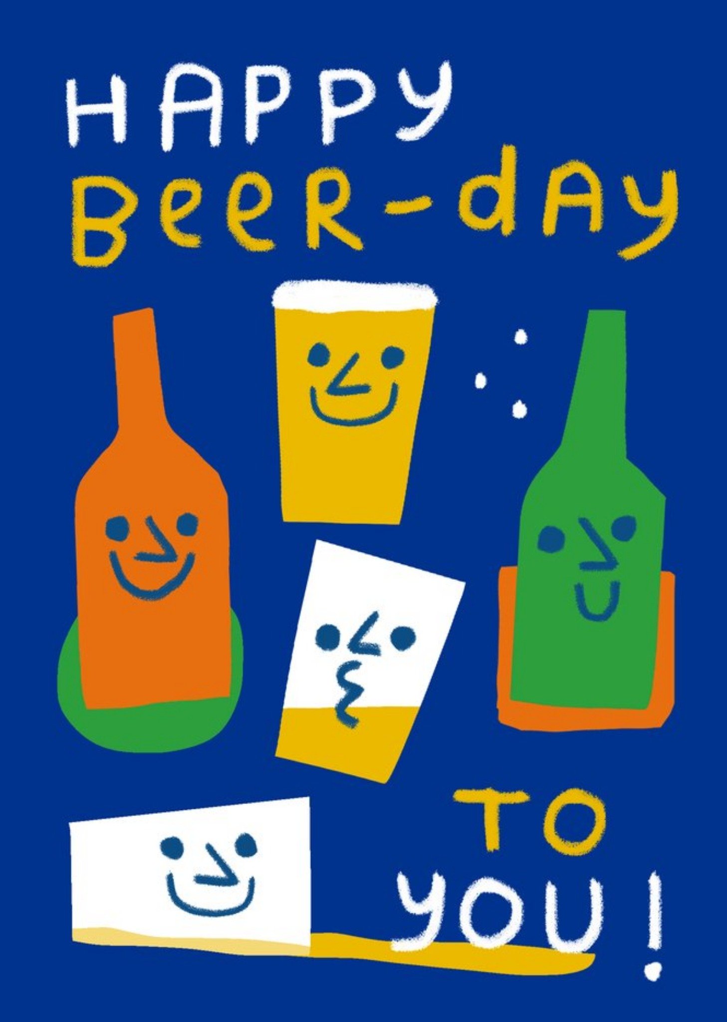 Moonpig Happy Beer-Day Birthday Card For Him