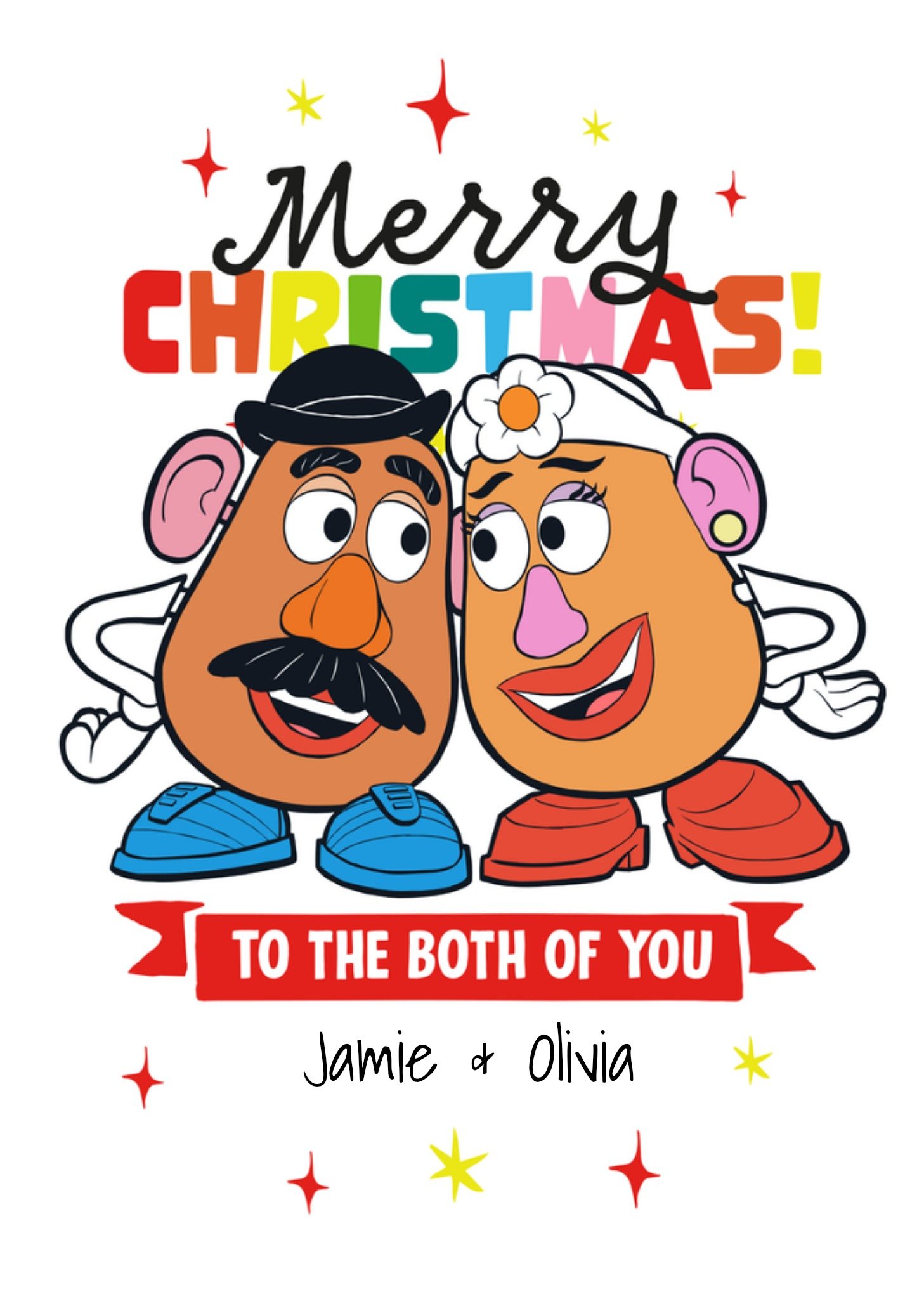 Disney Toy Story Mr And Mrs Potato Head Merry Christmas Card Ecard