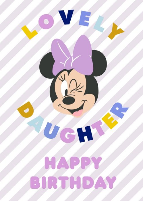 Disney Minnie Mouse Lovely Daughty Happy Birthday Card