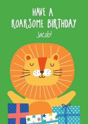 Have A Roarsome Birthday Personalised Card