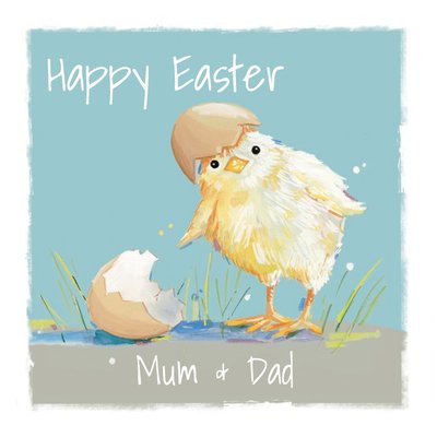 Easter Card - Easter Chick - Mum And Dad