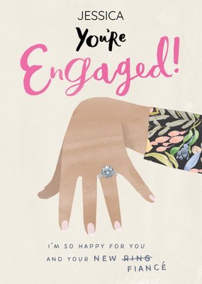 Illustrative You're Engaged Engagement Card  