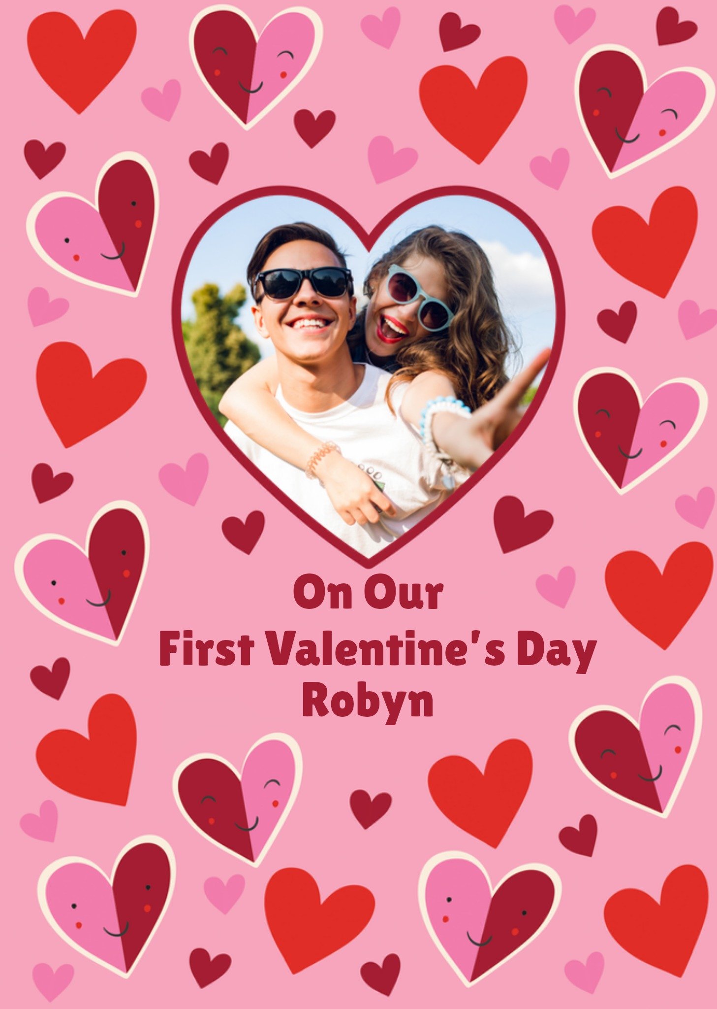 Moonpig On Our First Valentine's Day Photo Upload Card