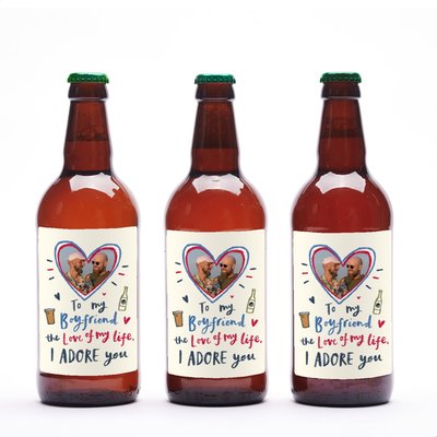 Personalised Boyfriend Beer Trio 3x500ml