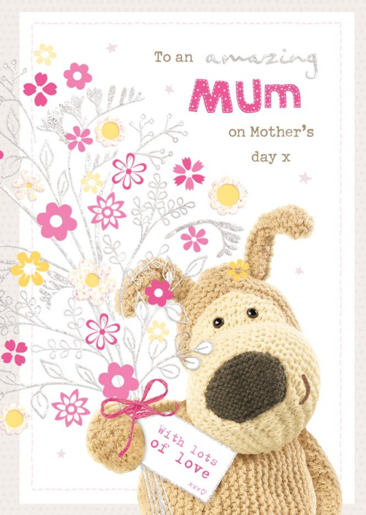 Boofle Bouquet Of Pink Silver And Yellow Flowers MotherÃ¢â¬â&#x