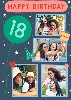 Happy 18th Photo Upload Birthday Card
