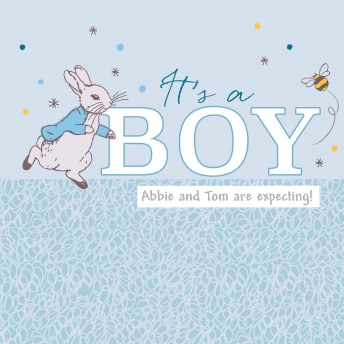 Peter Rabbit Gender Reveal It's A Boy Card