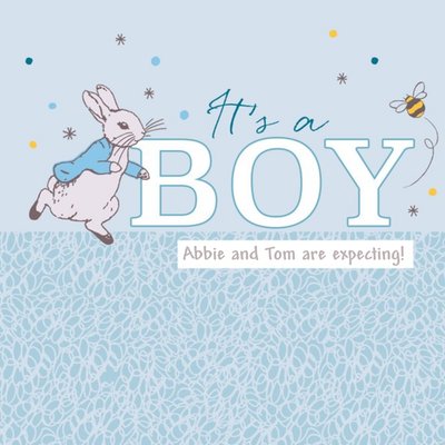 Peter Rabbit Gender Reveal It's A Boy Card