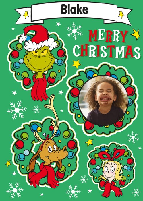 The Grinch Photo Upload Christmas Card