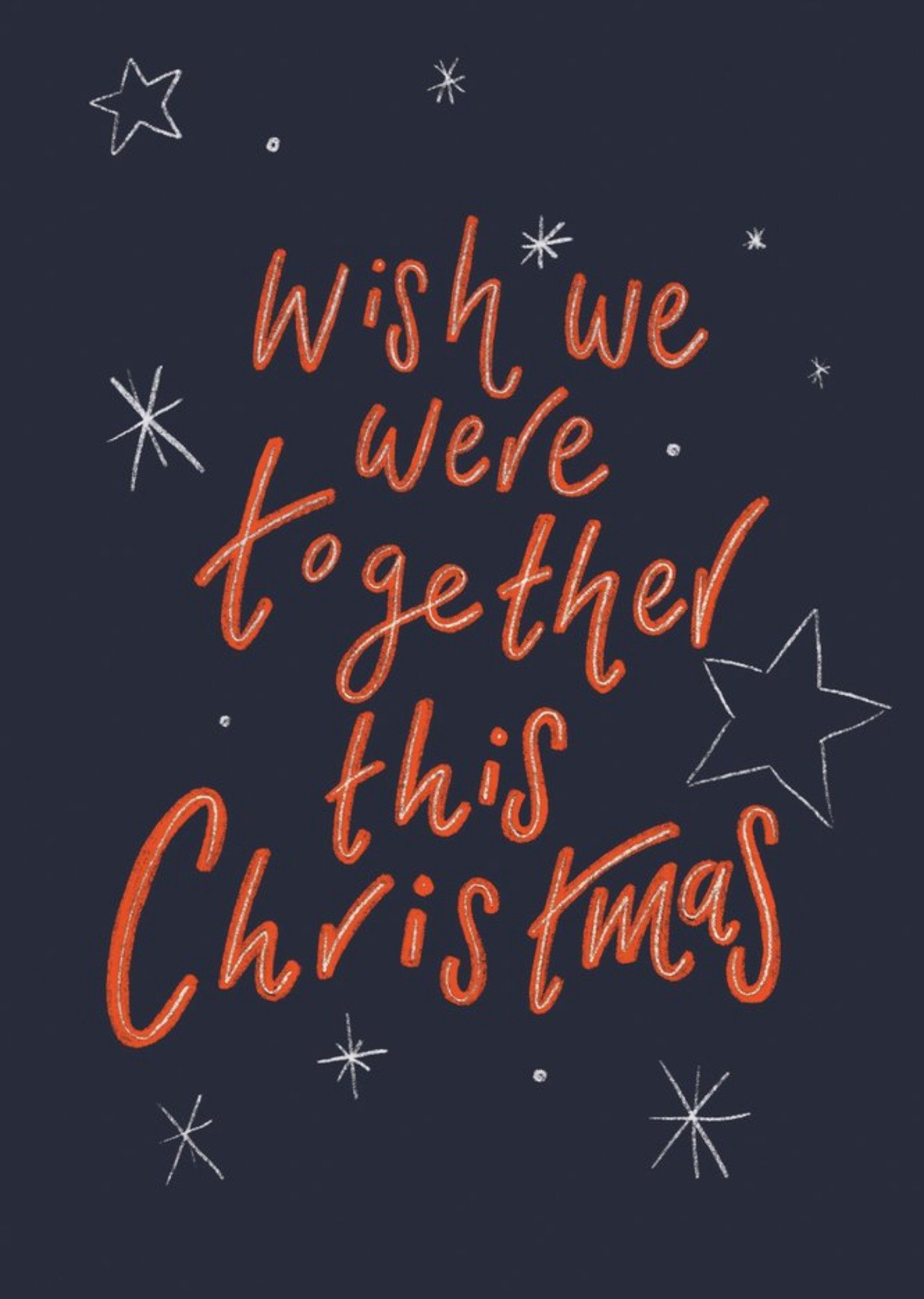 Moonpig Wish We Were Together This Christmas Typographic Card