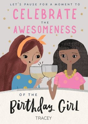 Illustrative Celebrate The Awesomeness Birthday Card  