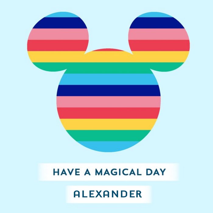 Disney Mickey Mouse Pride Have a magical Day, Birthday Card