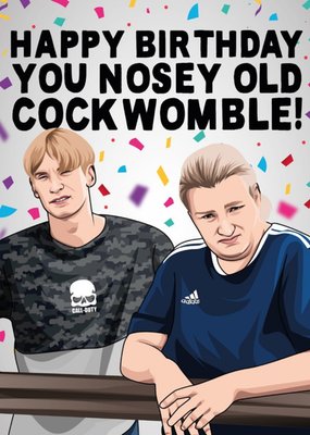 Happy Birthday You Nosey Old Cockwomle Tv Card