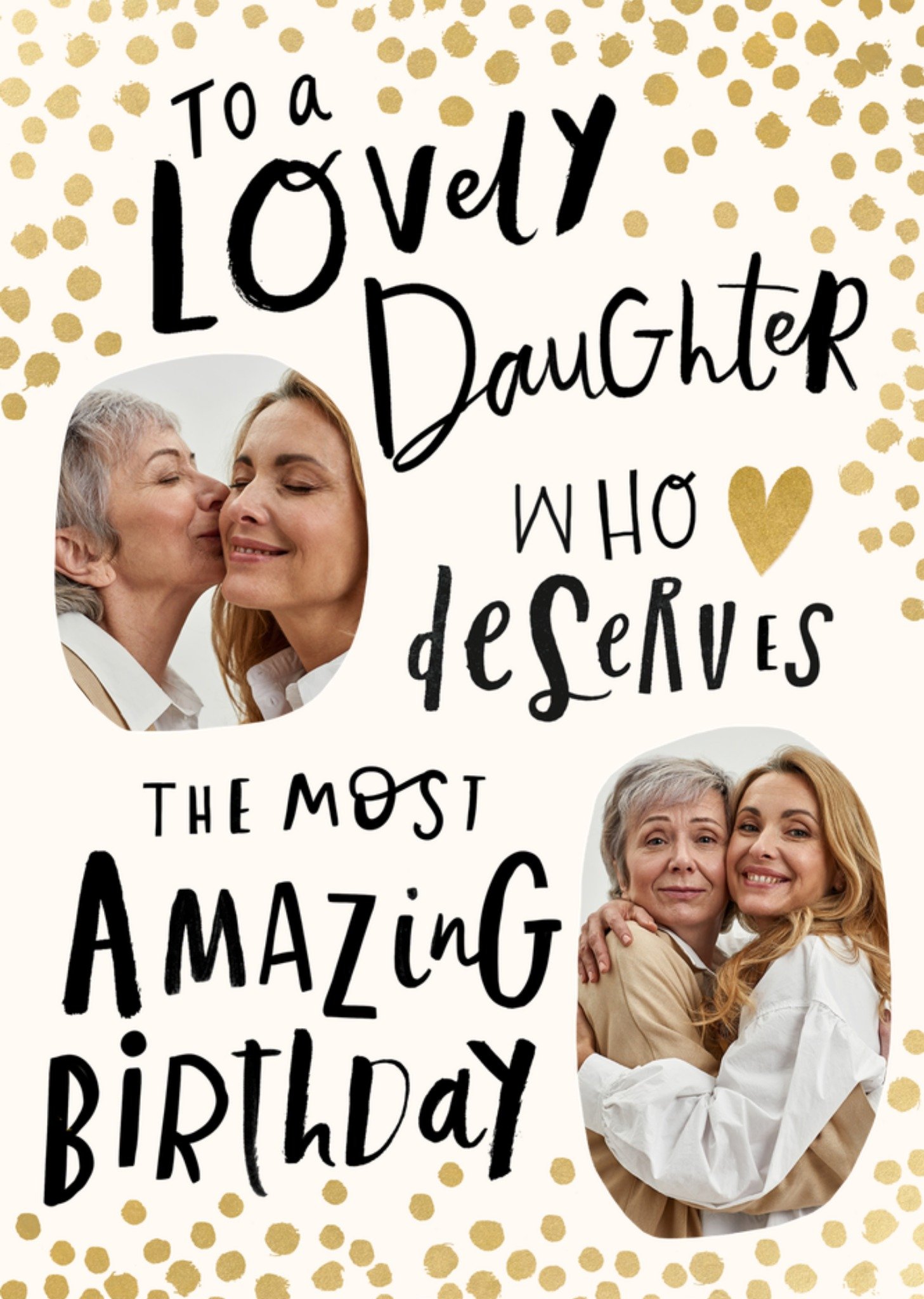 Moonpig Lovely Daughter Confetti Photo Upload Birthday Card
