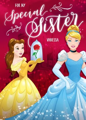 Disney Princess Special Sister Personalised Card