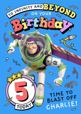 Toy Story To Infinity And Beyond 5th Birthday Card