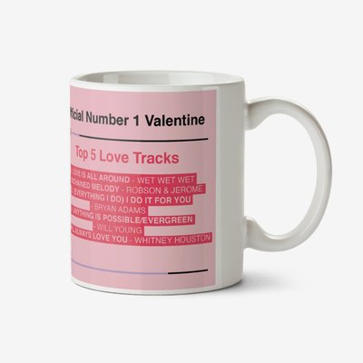 Official Charts Number 1 Valentine Photo Upload Mug