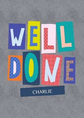 Word Up Personalised Well Done Card