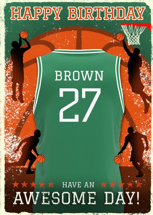 Basketball Legends Birthday Card